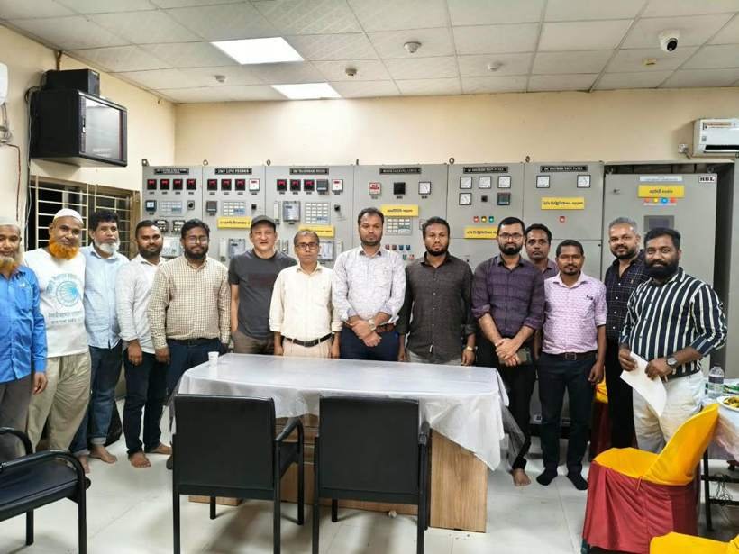 Engineers in the substation control room